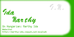 ida marthy business card